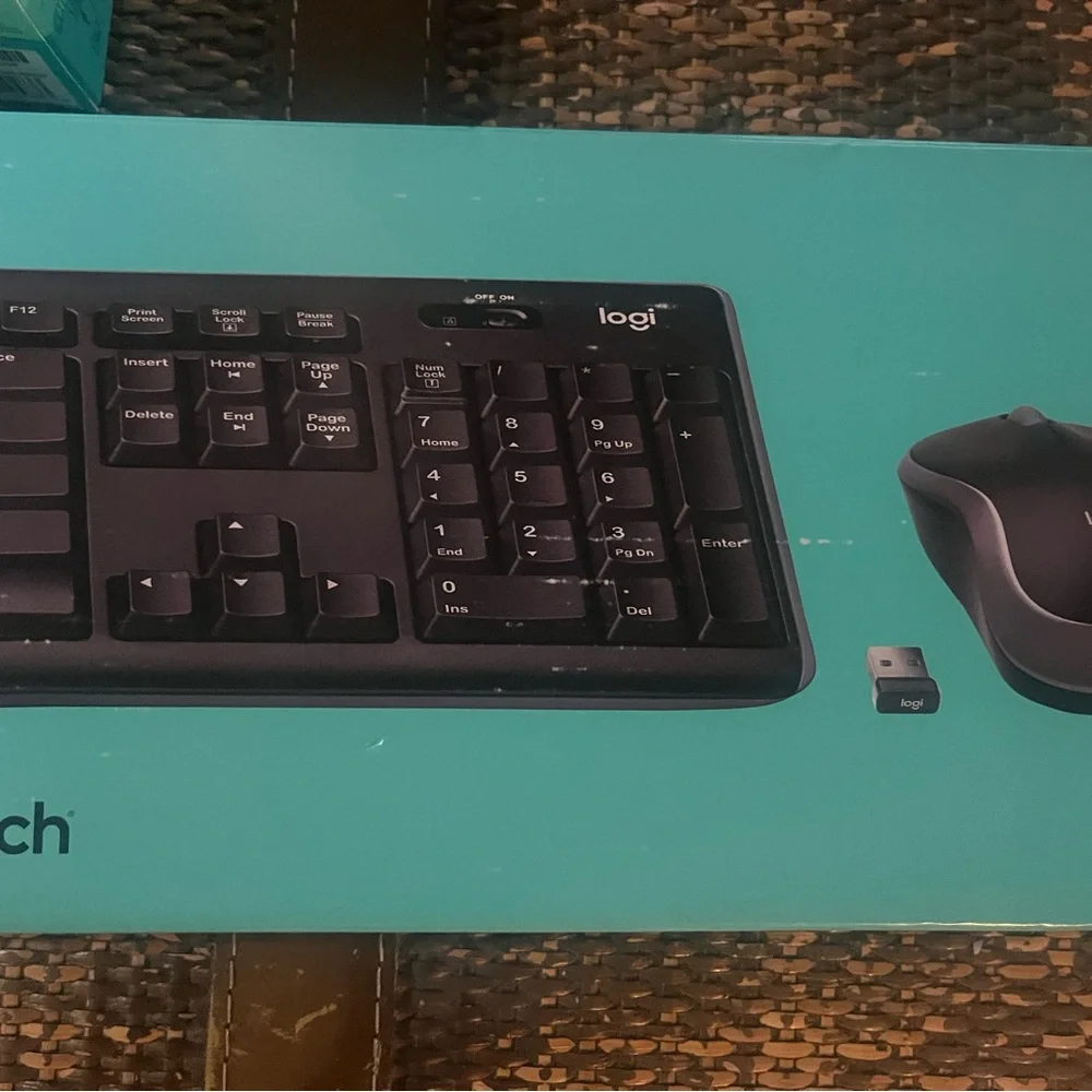 Logitech Black Wireless Keyboard and Webcam Set